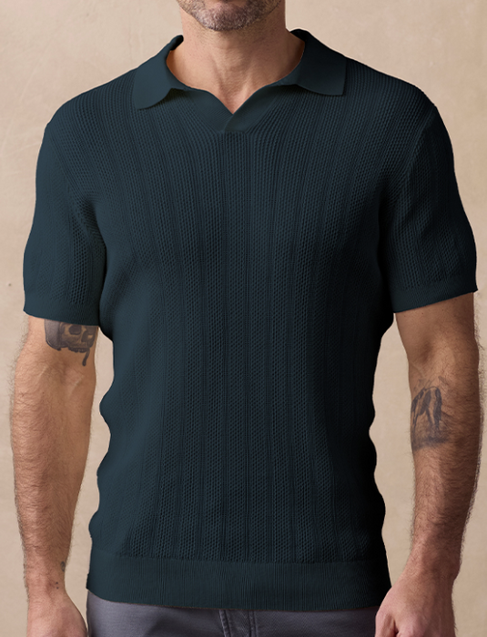 The Normal Brand Robles Knit Jacquard Polo - S1SRKJPL