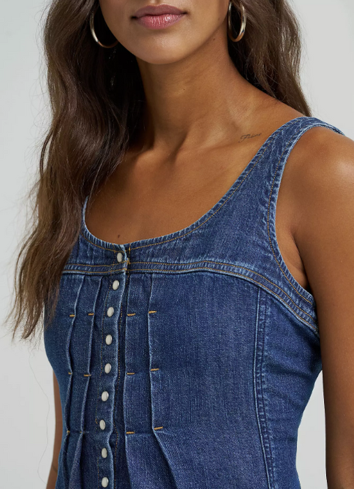 Wrangler Women's Pleated Denim Corset Top - 112378637