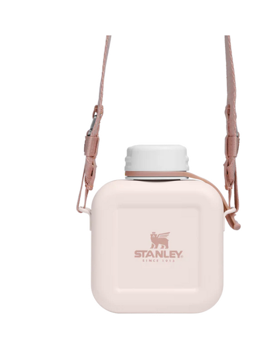 Next x Nature Canteen – 25 oz Recycled Stainless Steel Hands-Free Water Bottle with Adjustable Strap