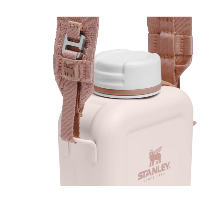 Next x Nature Canteen – 25 oz Recycled Stainless Steel Hands-Free Water Bottle with Adjustable Strap