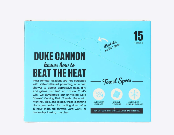 Duke Cannon Cold Shower Cooling Field Towels