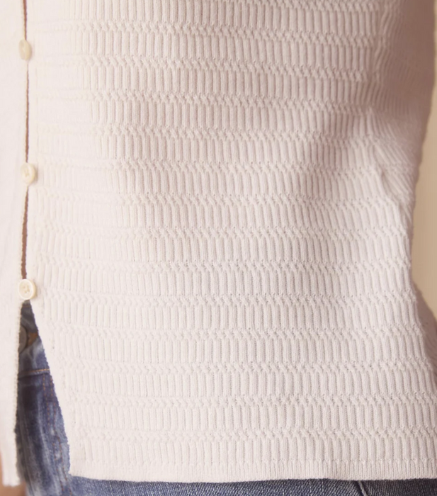 Clementine Button Front Tank – Ivory - S2SCBFTK