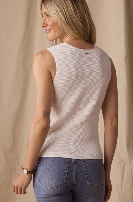 Clementine Button Front Tank – Ivory - S2SCBFTK