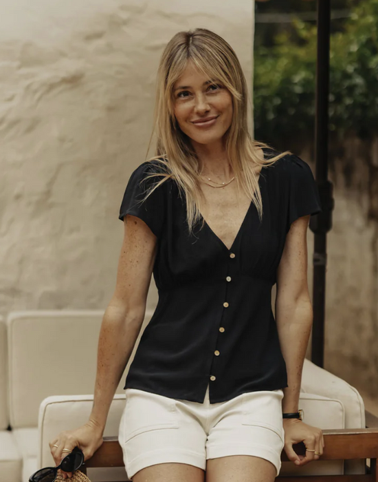 The Normal Brand Aria Crepe Emily Blouse — S2EACEMB