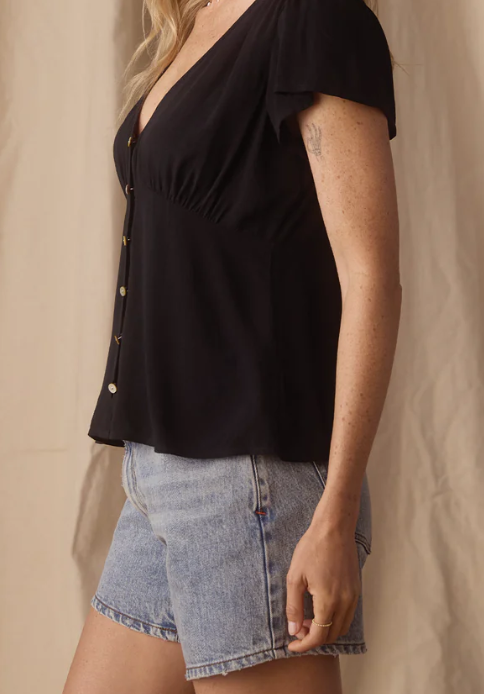 The Normal Brand Aria Crepe Emily Blouse — S2EACEMB