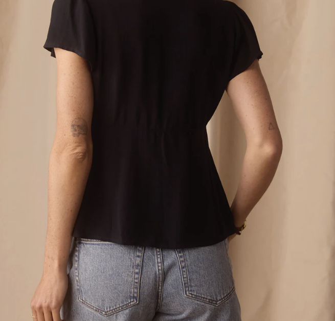 The Normal Brand Aria Crepe Emily Blouse — S2EACEMB