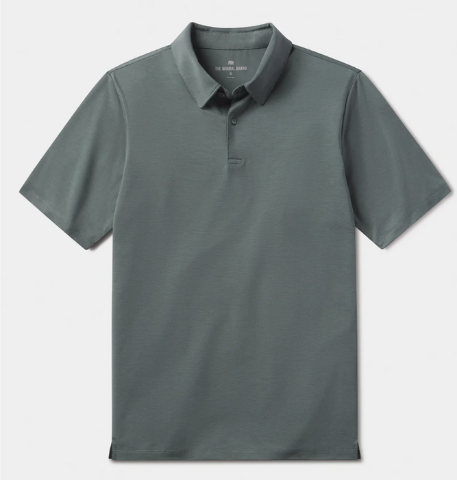 The Normal Brand LuxeJersey Button Down Polo – Breathable Performance Polo S1KLXCPL