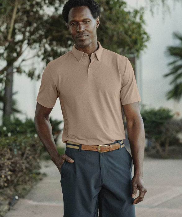 The Normal Brand LuxeJersey Button Down Polo – Breathable Performance Polo S1KLXCPL