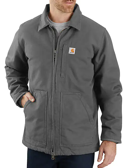 Carhartt Men's Washed Duck Ridge Coat - Lined Field Jacket