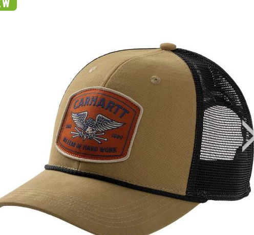 Carhartt Canvas Mesh-Back Oakland Eagle Cap