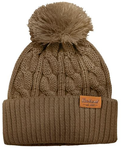 Carhartt Cable Knit Cuffed Beanie with Pom-Pom - 107736
