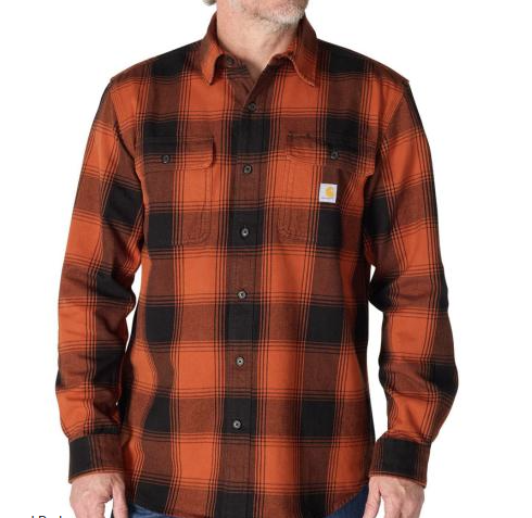 Carhartt Men's Loose Fit Heavyweight Cotton Flannel Long-Sleeve Plaid Shirt - Style 107013