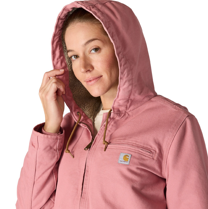 Carhartt Women's Sherpa-Lined Washed Duck Jacket - Level 3 Warmest Insulated Coat 104292
