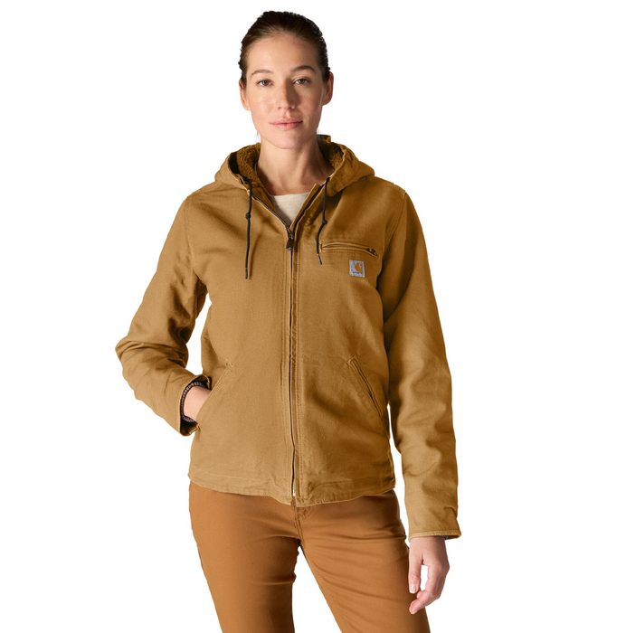 Carhartt Women's Sherpa-Lined Washed Duck Jacket - Level 3 Warmest Insulated Coat 104292