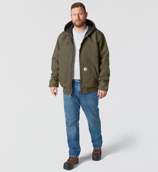 Carhartt Men's Loose Fit Washed Duck Insulated Active Jac J130 - Level 3 Warmth