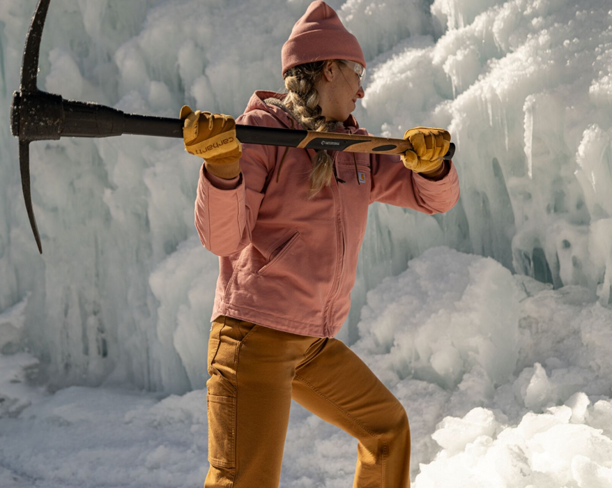 Carhartt Women's Sherpa-Lined Washed Duck Jacket - Level 3 Warmest Insulated Coat 104292