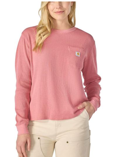Carhartt Women's Loose-Fit Waffle Knit Long-Sleeve T-Shirt - 107745