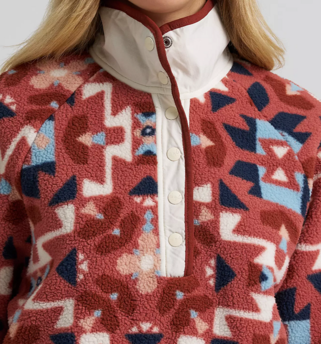 Wrangler Retro® Americana Sherpa Snap Pullover - Cream