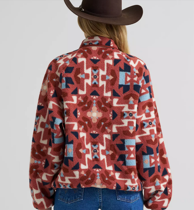Wrangler Retro® Americana Sherpa Snap Pullover - Cream