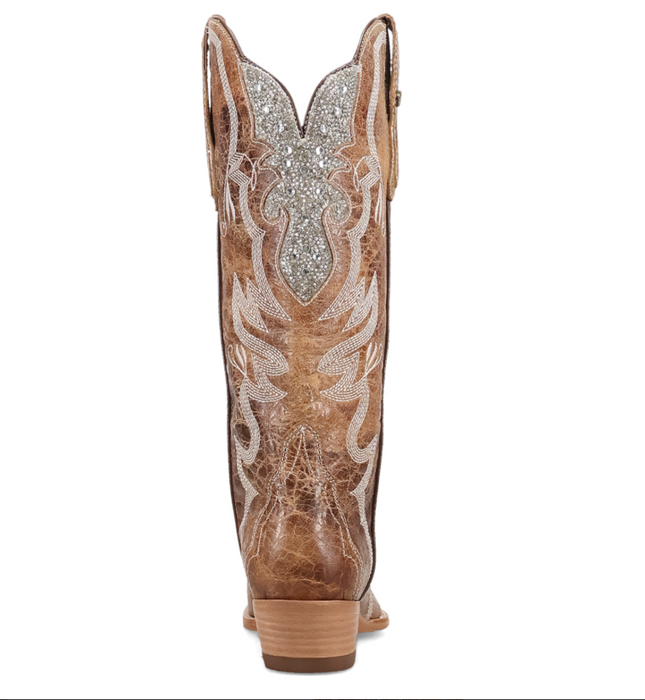 Danpost Glam Queen Women's Tan Leather Western Boots - DP7195