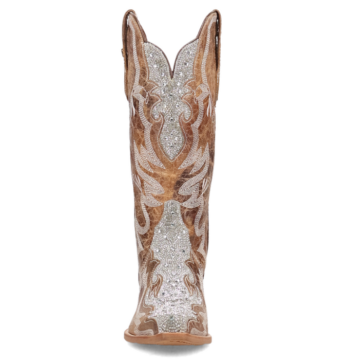 Danpost Glam Queen Women's Tan Leather Western Boots - DP7195