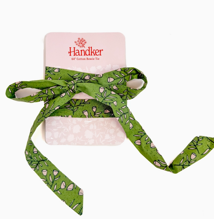 Handker Bowie Tie – Floral Cotton Skinny Scarf