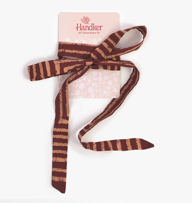 Handker Bowie Tie – Floral Cotton Skinny Scarf