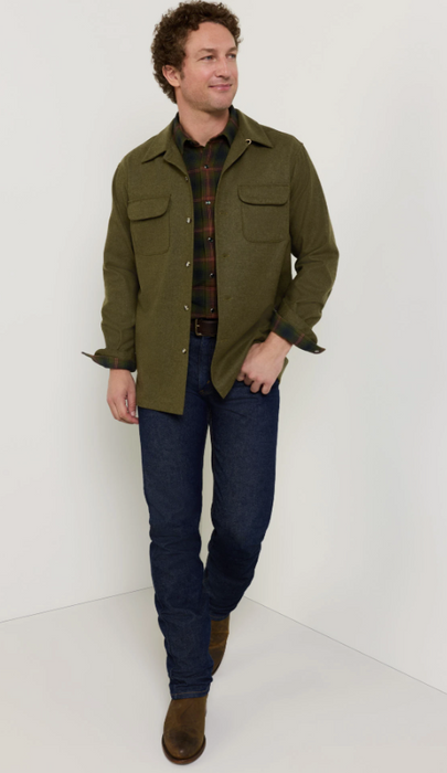 Pendleton Men's Wool Board Shirt – Green Mix