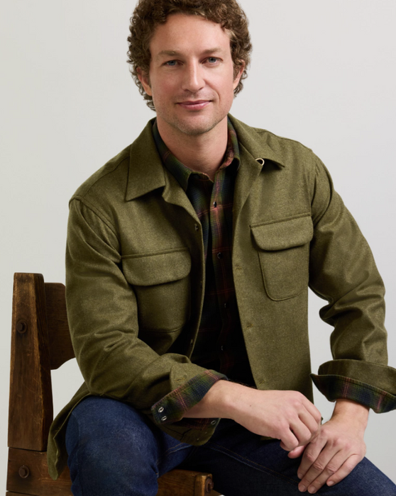 Pendleton Men's Wool Board Shirt – Green Mix