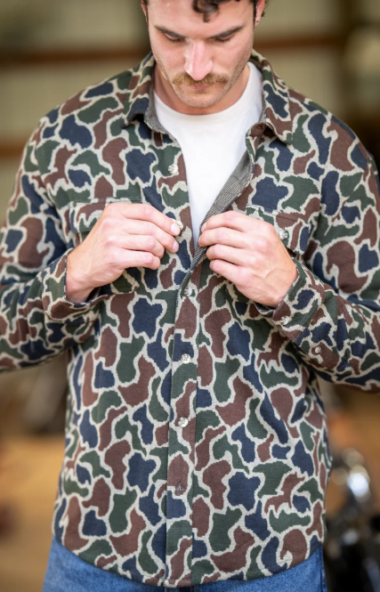 Shinesty Out of Mind & The Blender Camo Men’s Chinchilla Soft™ Button-Up Shirt