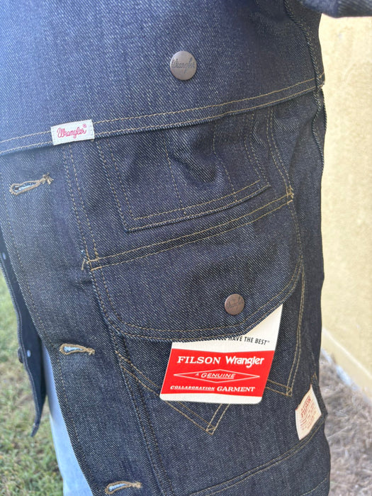 Wrangler x Filson Packer Jacket Indigo MPN 112370270 - Premium Shearling Collar Workwear