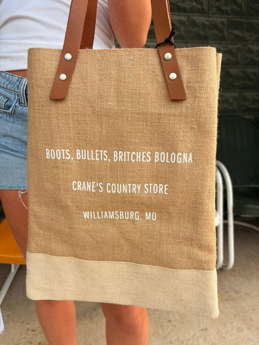 Apolis x Crane's Country Store Fair Trade Jute Wine Tote — Handcrafted in Bangladesh