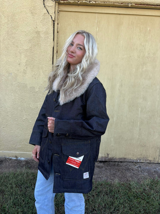 Wrangler x Filson Packer Jacket Indigo MPN 112370270 - Premium Shearling Collar Workwear