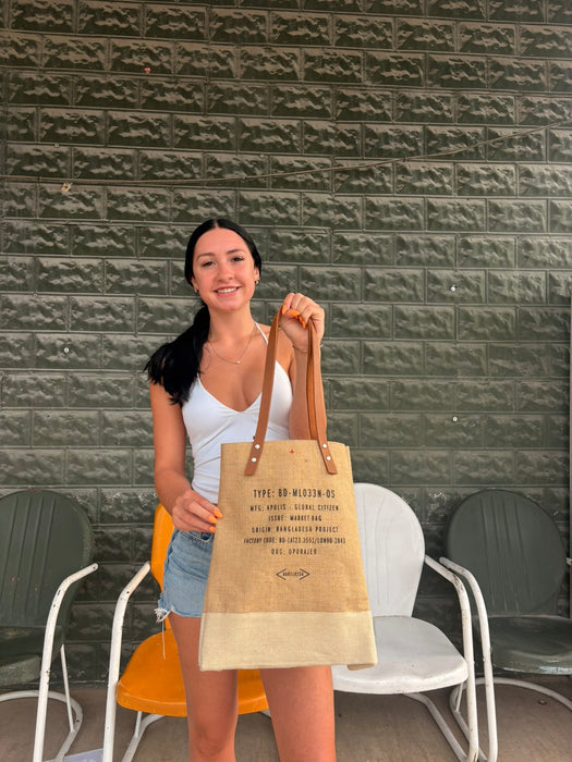 Apolis x Crane's Country Store Fair Trade Jute Wine Tote — Handcrafted in Bangladesh