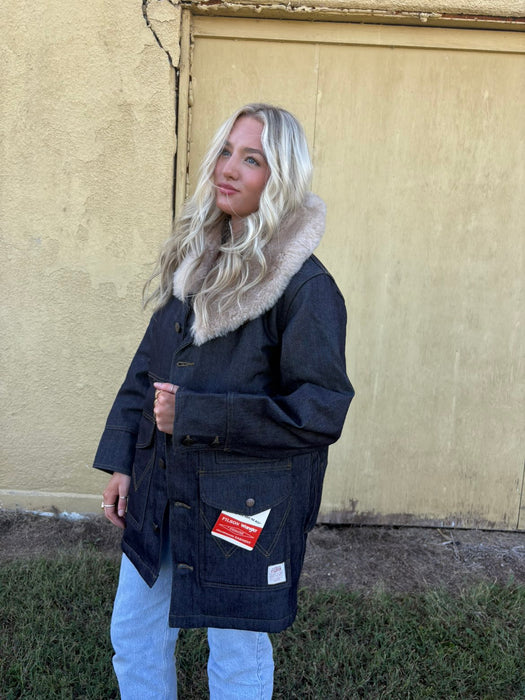 Wrangler x Filson Packer Jacket Indigo MPN 112370270 - Premium Shearling Collar Workwear