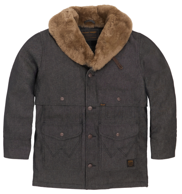 Wrangler x Filson Packer Jacket Black MPN 112370271 - Premium Shearling Collar Workwear