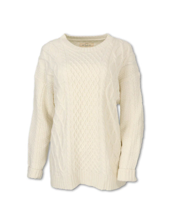 Purnell Women's Merino Wool Blend Cable Knit Sweater