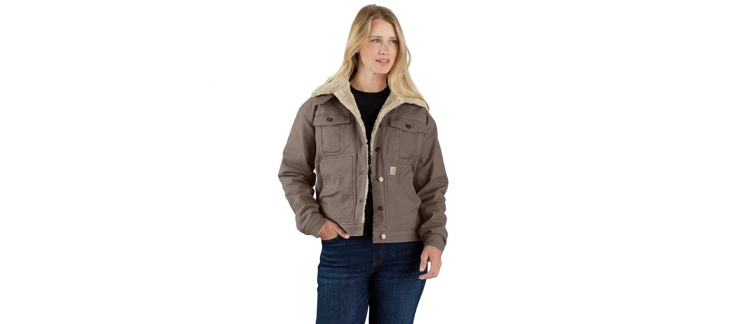Carhartt Women's Canvas Sherpa-Lined Jacket 106463 — Crane's