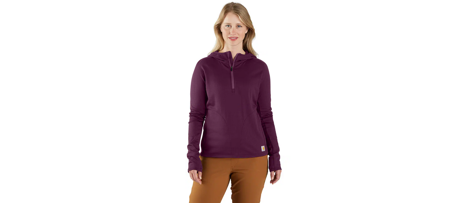 Carhartt Women's Force Relaxed Fit Half-Zip Hooded T-Shirt 106456