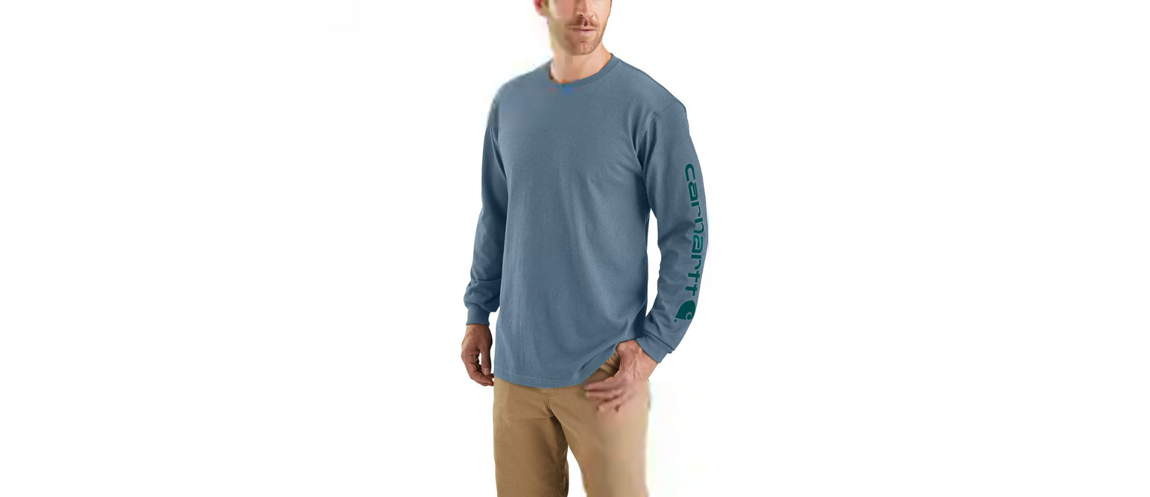 Carhartt Loose Fit Heavyweight Long-Sleeve Logo Graphic T-Shirt K231