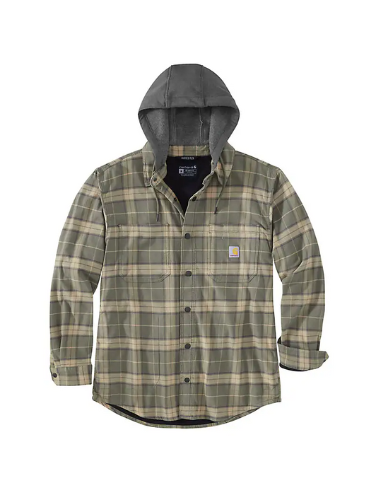 Carhartt Men's Fleece-Lined Flannel Shirt Jacket Cold Weather