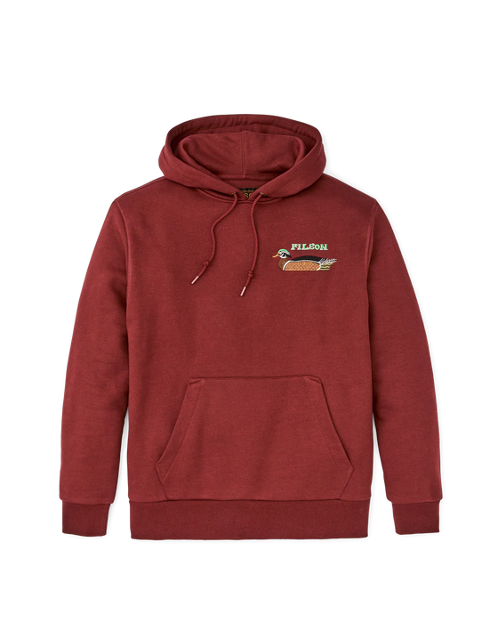 Prospector Embroidered Hoodie - Fired Brick/Ducks 20302278