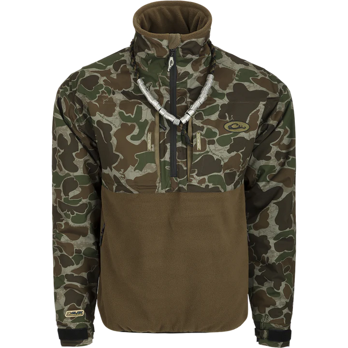 Drake MST Guardian Eqwader Flex Fleece 1 4 Zip Jacket Mossy Oak Bottomland 2XL