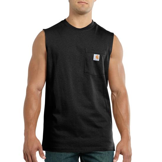 Carhartt Men's Sleeveless Workwear T-Shirt with Chest Pocket