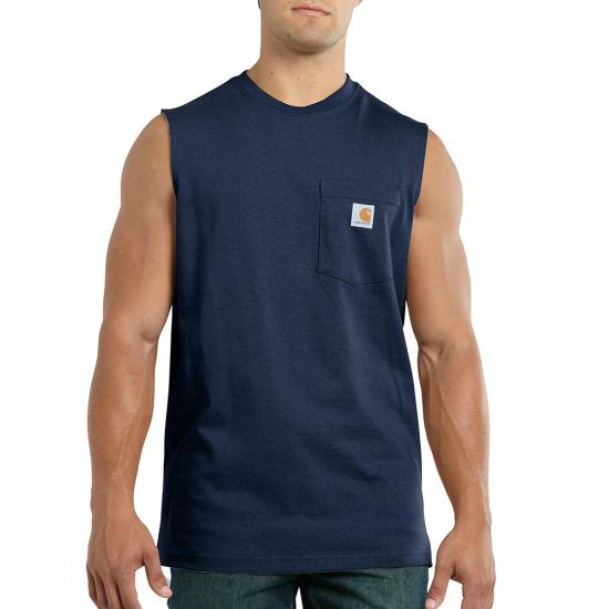 Carhartt Men's Sleeveless Workwear T-Shirt with Chest Pocket