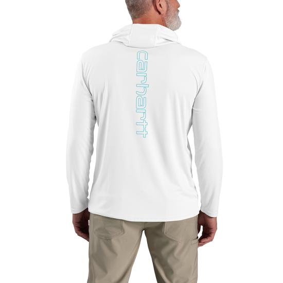 Carhartt Force Sun Defender Lightweight Long-Sleeve Hooded Logo Graphic T-Shirt 106165