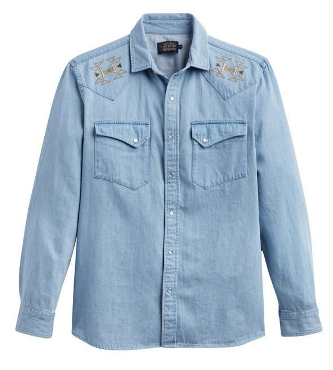 Pendleton Chandler Shirt Denim Faded Indigo — Crane's