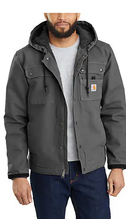 Carhartt Washed Duck Black Sherpa Lined Utility 103826