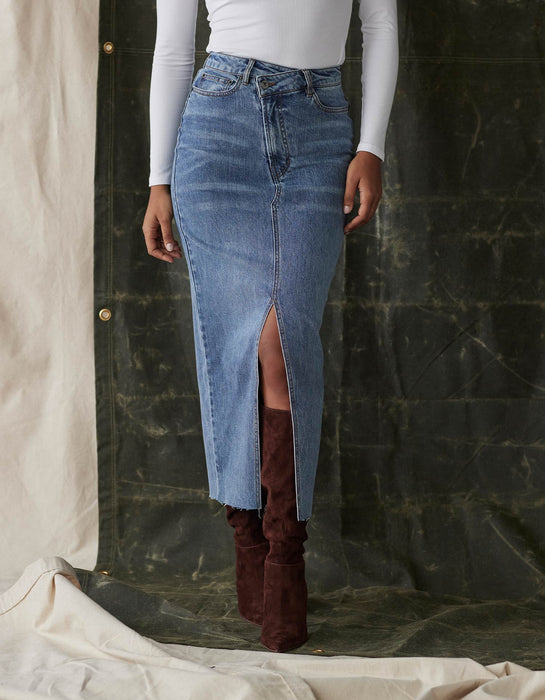 Normal Brand Women's Denim Midi Skirt