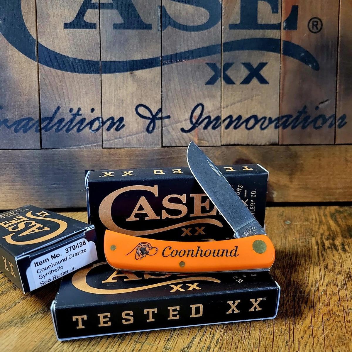 Case Sod Buster Jr. Smooth Orange Synthetic Slip Joint Knife for Sale